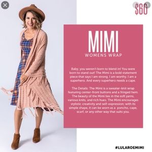 LuLaRoe Mimi NWT Chenille Sugar Almond OS